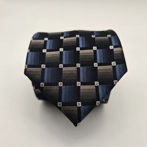 NWT Pronto Uomo Blue and Taupe Silk Tie 3.25x64